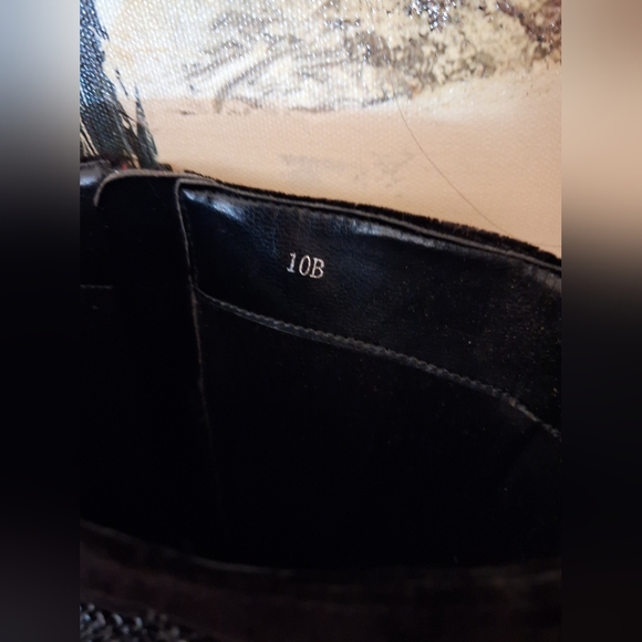 Star Studded Sequin Velvet Black Boots - Picture 6 of 9